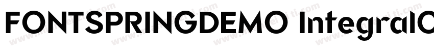 FONTSPRINGDEMO IntegralCFExtraBoldI字体转换